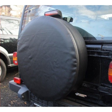 CARBON ČERNÁ ryt rezervního kola Náhradní kryt pneumatik Kryt pneumatik
