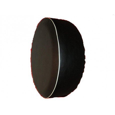 Černá s bílým okrajem ryt rezervního kola Náhradní kryt pneumatik Kryt pneumatik