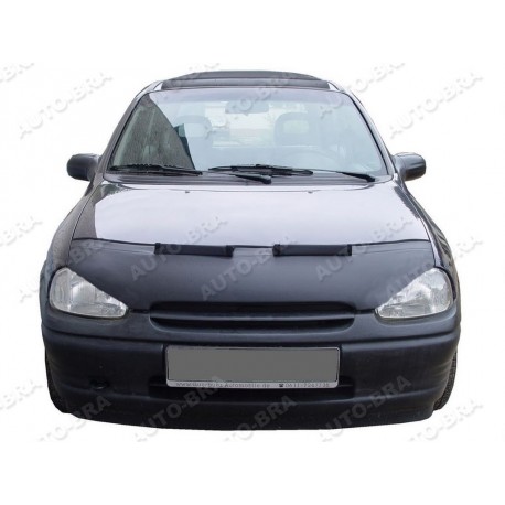 Vauxhall Corsa B Half Bonnet Bra / Cover Black + Wind Deflectors