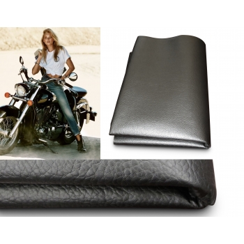 Schwarz Kunstleder Motorrad Sitzbankbezug Sitzbezug Sitzbank universal für Bikes